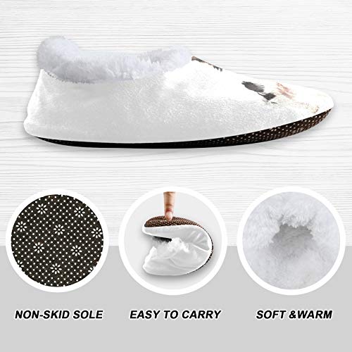 Naanle Women's Winter Memory Foam Slippers, Grey, Size 5-6, Closed Toe, No Heel, Medium Width, Solid Pattern, Fuzzy Fleece Lining, Anti-Slip Rubber Sole3