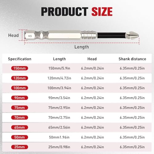 Image of High Magnetic Screwdriver Drill Bit Set, 2025 New Upgraded Anti Slip Strong Magnetic Electric Screwdriver Set Alloy Steel for Impact Driver (9 Pcs)