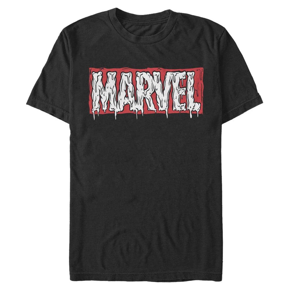 Eriyen Marvel Logosu Bisiklet Yaka Tişört Erkek