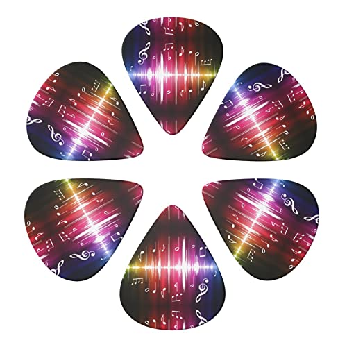 Jumping Music Notes Lot de 6 médiators pour guitare acoustique, guitare électrique, basse, ukulélé – fin, moyen et épais - Les Beatles, Paul McCartney, John Lennon, RIngo Starr, George Harrison Jumping Music Notes Lot de 6 médiators pour guitare acoustique, guitare électrique, basse, ukulélé – fin, moyen et épais – Image 5