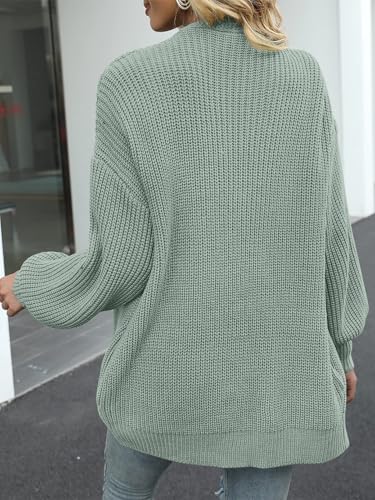 Image of MEROKEETY Long Sleeve Oversized Cardigan Sweaters for Women | Fall Winter Sweaters, Open Front, Chunky Knit, 2026 Casual Work Outerwear with Pockets