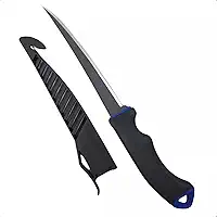 MARINE SPORTS, FACA FILETEIRA MARINE SPORTS MFK75T 7.5' (19CM) ACO INOXIDAVEL C/BAINHA E AFIADOR