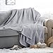 Bedsure 100% Cotton Blanket King Size for Bed - Waffle Weave Fall Blanket, Lightweight and Breathable Soft Woven Blanket for Summer, Grey, 104x90 inches