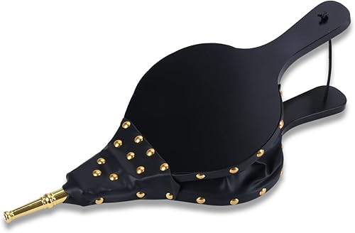 Miniatura 1 de Foedo Fuelle de 17 x 75 pulgadas fuelle de chimenea para estufa de leña campamento soplador de chimenea con correa para colgar fuelle de chimenea de