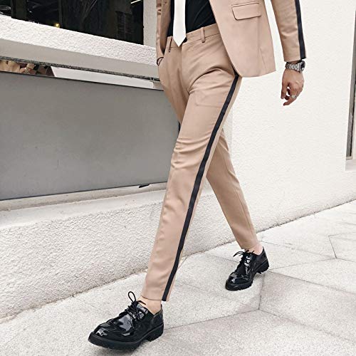 DESTRB Slim Fit Side Stripe Trousers Formal Mens Suit Pants Tight Vestido  Hombre Office Elegant Pants Men (Color : Khaki, Size : 36) : Amazon.ca:  Clothing, Shoes \u0026 Accessories