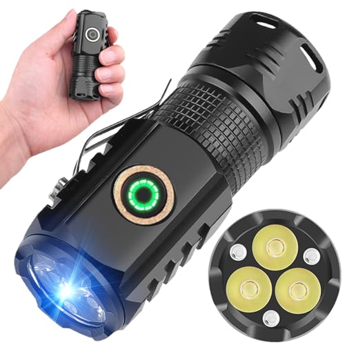 La mejor selección de Linternas volantes - solo los mejores. 50 SEASKY Linterna Led Recargable 5 Modos, Lampara Militar de Mano Portátil, Mini linterna 3 LED, Hasta 2550 Lúmenes para mayor comodidad, durabilidad y facilidad de Recarga
