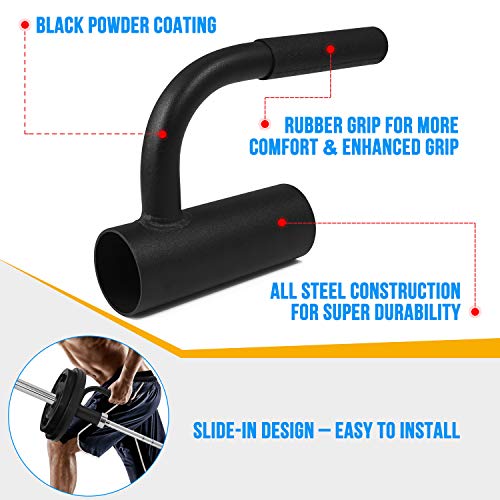 Image of Yes4All Exercise Machine Adjustable T Bar Row Attachment, D Row Handle /Landmine Handle Attachment with Textured Rubber Handles