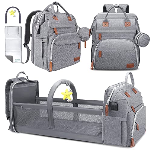Image of Baby Diaper Bag Backpack, Diaper Changing Station for Boy Girl, Baby Registry Search Shower Gifts Baby Stuff Newborn Essentials Unisex, New Mom gift for Women, Waterproof