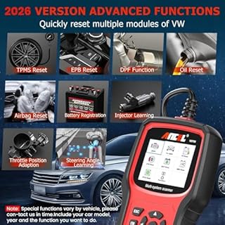 ANCEL VD700 OBD2 Diagnostic Code Reader Scan Tool Fit for Volkswagen Audi VW Skoda Seat, All Functions OBD11 Scanner for VAG Vehicles with Battery Registration EPB Reset (Upgraded VD500)