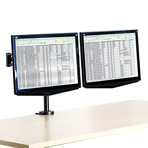Image of Fellowes 8041701 Professional Series Depth Adjustable Computer Monitor Stand for 2 Monitors with Dual Monitor Arms, 24 Lb Capacity
