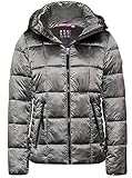  Street One Damen Steppjacke Kapuze (Silbergrau, 40)