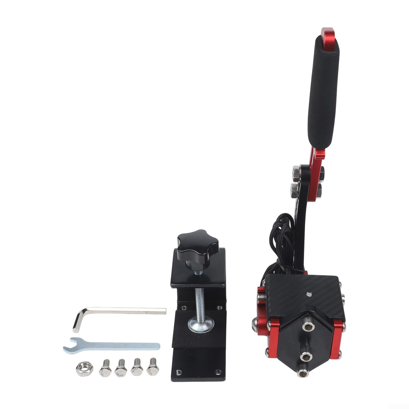 Freno de mano de PC para juegos de carreras, simulador USB para freno de mano Drift para accesorios de volante de juegos de vapor (rojo)