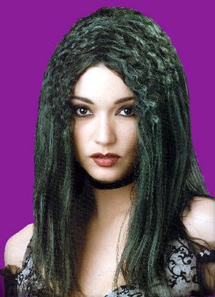 Green and Black Gothic Beauty Wig