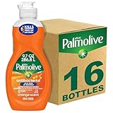 Palmolive Ultra Concentrated Antibacterial Liquid Dish Soap, Orange Scent, 9.7 Fl Oz (Pack of 16)