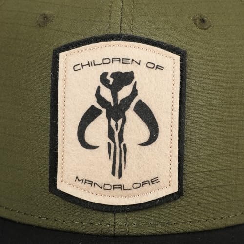 Image of The Mandalorian Sublimated Crest Adult Olive Green Trucker Hat