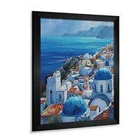 Amazon | ダイヤモンドアート ギリシャ サントリーニ島の風景