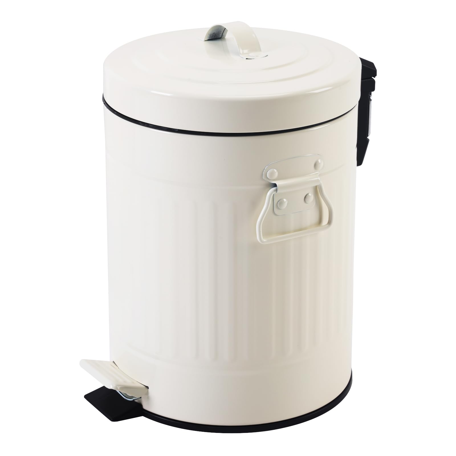 Bathroom Trash Can, Vintage Metal Garbage Bin for Kitchen, Bedroom ...