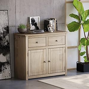 Vida Designs Panama Buffet à 2 portes et à 2 tiroirs, pin massif