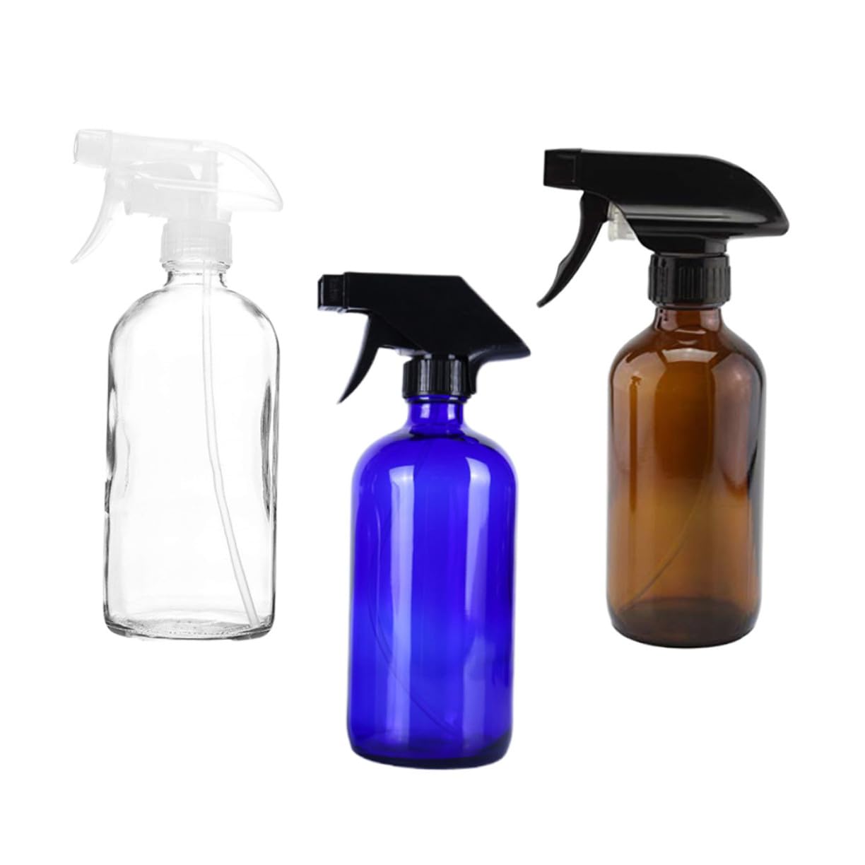 LIFKOME 3 pezzi Bottiglie Spray Ricaricabili in Vetro Trasparenti Blu e Marrone per e Profumi Nebulizzatore Compatto e Leggero per Viaggi e Cura Personale