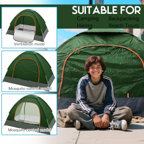 Carpa para Camping Wowangce Modelo HMY0684 para 2 Personas Verde miniatura 4