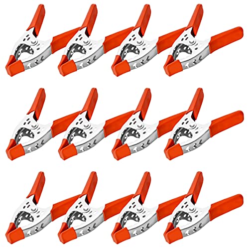 Image of Lot of 12 - 6 inch inch Clamp Large Heavy Duty Spring Metal - 2.5 inch Jaw opening