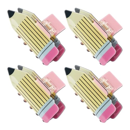 4 Pinzas para cabello en forma de lápiz para mujer, color amarillo, paquete de 4 piezas miniatura 2