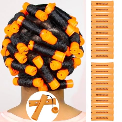 Perm Rods Set for Natural, Long, and Short Hair - Plastic Cold Wave Rods for Women's Hair Curling...
