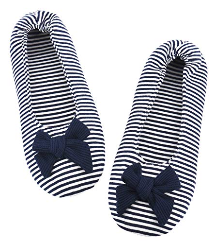 Image of Panda Bros Women's Ballerina House Slippers,Anti-Skid Comfy Warm Ballet Style Slippers