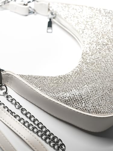 Clutch Purse for Women, Women's Shoulder Handbags, Evening Bags, Rhinestone Purse, Sparkly Purse, Silver Clutch, Black Clutch3