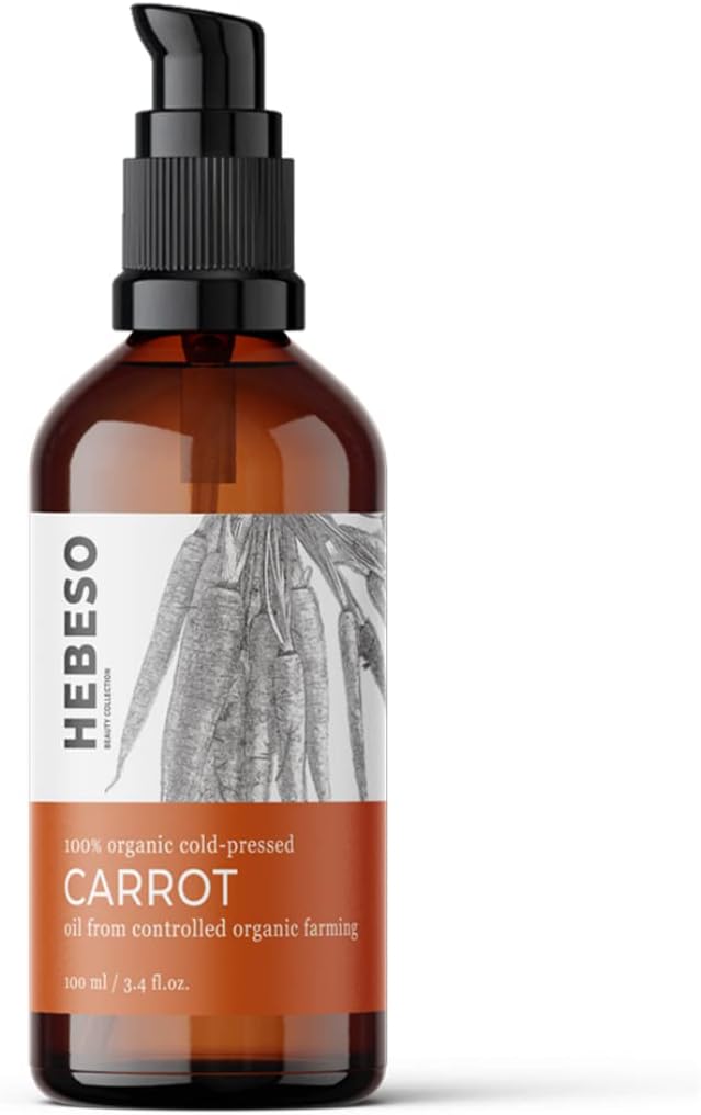 Carrot oil 100% organic cold-pressed 100ml | Visible, beautiful tan | Easy to apply | Protects against harmful UV rays | Restores elasticity, softness and smoothness