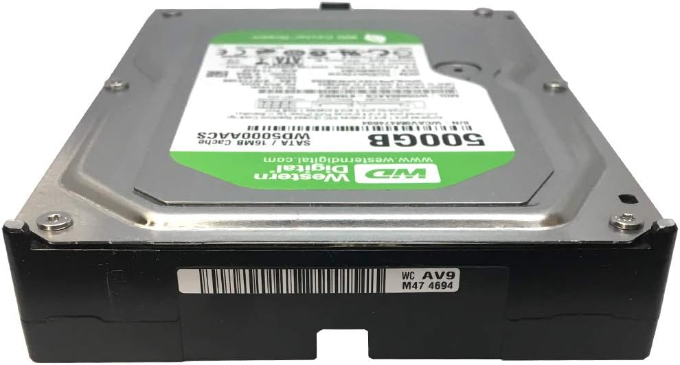 Western Digital Caviar Green WD5000AACS 500GB 5400 to 7200 RPM 16 MB Cache SATA 3.0 Gb/s Hard Drive thumbnail 4