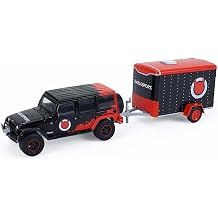 Greenlight Collectibles 164 Hitch & Tow Series 33-2012 Wrangler Unlimited with Small Cargo Trailer Diablo Sport 32330-C