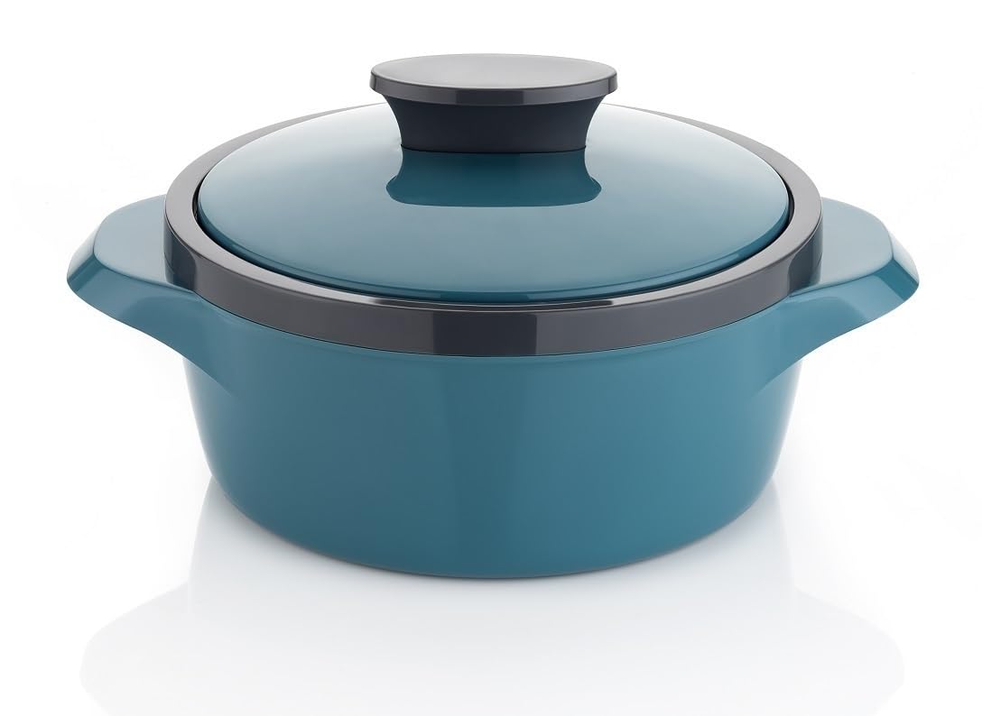 NEW STEEL INSULATED CASSEROLE – 1750ML FOR KEEP YOUR FOOD FRESH LONG TIME | BPA-FREE | KEEPS FOOD HOT | AIRTIGHT CASSEROLE | FOOD GRADE | HOT BOX FOR CHAPATI | INNER STAINLESS STEEL, TURQUOISE NEW STEEL INSULATED CASSEROLE – 1750ML FOR KEEP YOUR FOOD FRESH LONG TIME | BPA-FREE | KEEPS FOOD HOT | AIRTIGHT CASSEROLE | FOOD GRADE | HOT BOX FOR CHAPATI | INNER STAINLESS STEEL, TURQUOISE