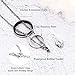 XIUDA Cremation Urn Necklace for Ashes Eternal Memory Carved Keepsake Stainless Steel Urn Jewelry Memorial Ash Holder