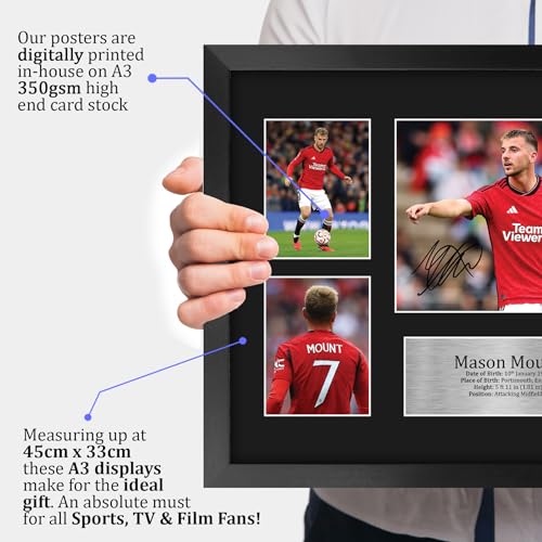 HWC Trading FR A3 Mason Mount Printed Memorabilia Signed Autograph Photograph Display for Football Fans and Supporters - A3 Framed - Image 3