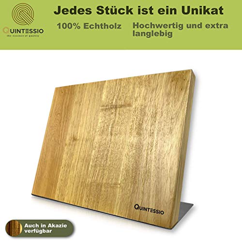 QUINTESSIO magnetisch messenblok zonder messen - magnetische messenhouder van hout - XL messenrek met extra sterke… - Afbeelding 4