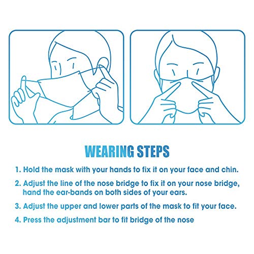 Pm Performotor PM-FSM50BK 50 Pcs Black Disposable Face Masks 3-Ply Filter Earloop Mouth Cover thumb #4