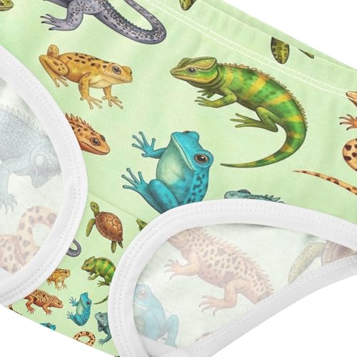 Girls Underwear, Cute Lizards Toddler Girl Panties, Girls Underwear Cotton, 2T–8 Years 5