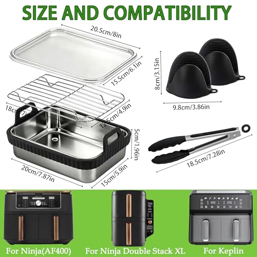 Friteuse Ninja double zone DZ400UK accessoires plateaux et couvercles - 3