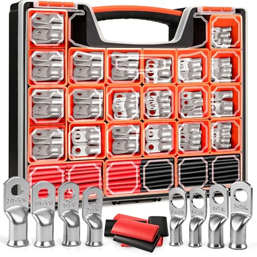 Cosses de fil de cuivre et tubes rétractables contre les pannes de batterie de voiture