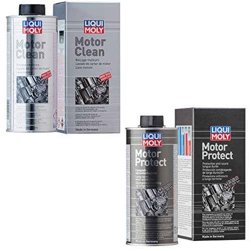 Liqui Moly Motor Clean 500Ml Effektive Entfernung Von Verschmutzungen Vor Dem Ölwechsel | Motor Protect 500Ml Verschleißschutzadditiv | Motoröl Additi