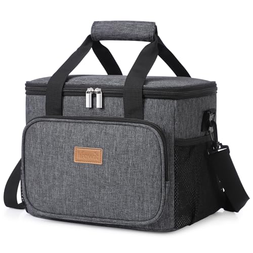 Lifewit Sac Isotherme Repas 15L(24 Canette), Grand Glaciere Souple Isothermes Homme et Femme, Portable Lunch Bag Box, Sacs Dejeuner pour Travail, Pique Nique,...