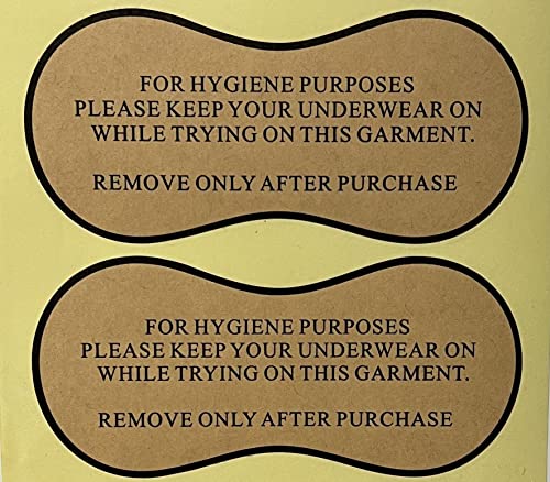 Adhesivos Protectores de Higiene para Probarse Bañadores/Pegatinas/Tiras Etiquetas para Bañadores, trajes de baño y lencería (100 ecológicas)