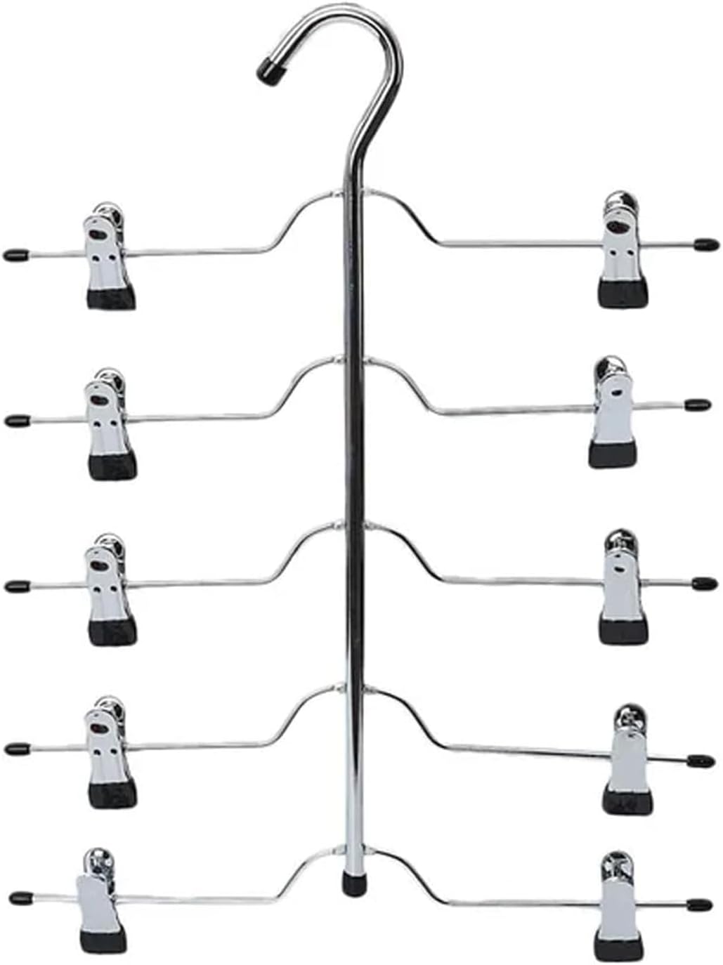 Kids Coat for Closet 5tier Skirt Hangers for Women,Space Saving Pants Rack with Adjustable Non Slip Clips,Grip Closet Organizers Closet Hangers Dorm