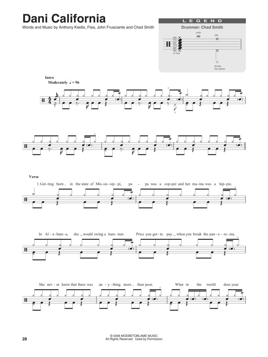 Red Hot Chili Peppers: Drum Play Along, Volume 31 | recueil play-along pour batterie intermédiaire avec audio en ligne | partitions rock funk avec accompagnement et playback interactif