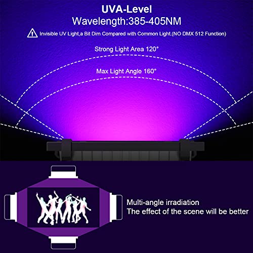 Image of 500W Black Lights Outdoor, Commercial High Power LED Black Light Flood Lights with UL Listed Plug 395nm IP66 Waterproof Blacklight FloodLight for Glow Party Large Space, Halloween (2 Pack)
