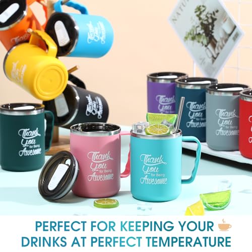 Set de 12 tazas de café aisladas de acero inoxidable 17 oz miniatura 3