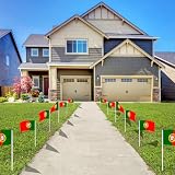 AhfuLife 15 szt. flag Portugalii na patyczkach do dekoracji imprezowych, 14 x 21 cm ręczne portugalskie małe flagi z białym drążkiem 30 cm na Mistrzostwa Świata w Piłce Nożnej Europy w piłce nożnej do