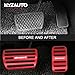 NYZAUTO Anti-Slip Performance Foot Pedal Pads Compatible with Honda 10/11th gen Civic,Auto No Drilling Aluminum Brake and Accelerator Pedal Covers Red