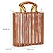lvifloae Handmade Vintage Woven Handbag Summer Bag Fashionable Handbag with Acrylic Handle Suitable for Vacation Travel and Shopping